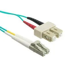 10 Gigabit Aqua LC/SC OM3 Multimode Duplex Fiber Optic Cable, 50/125, 15 meter (49.2 foot)