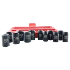 12 Piece 1/2" Drive Metric Impact Socket Set KTI38100