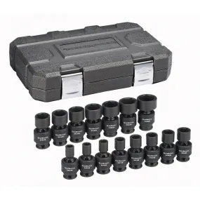 15 Piece 3/8" Drive 6 Point Metric Universal Socket Set KDT84918N