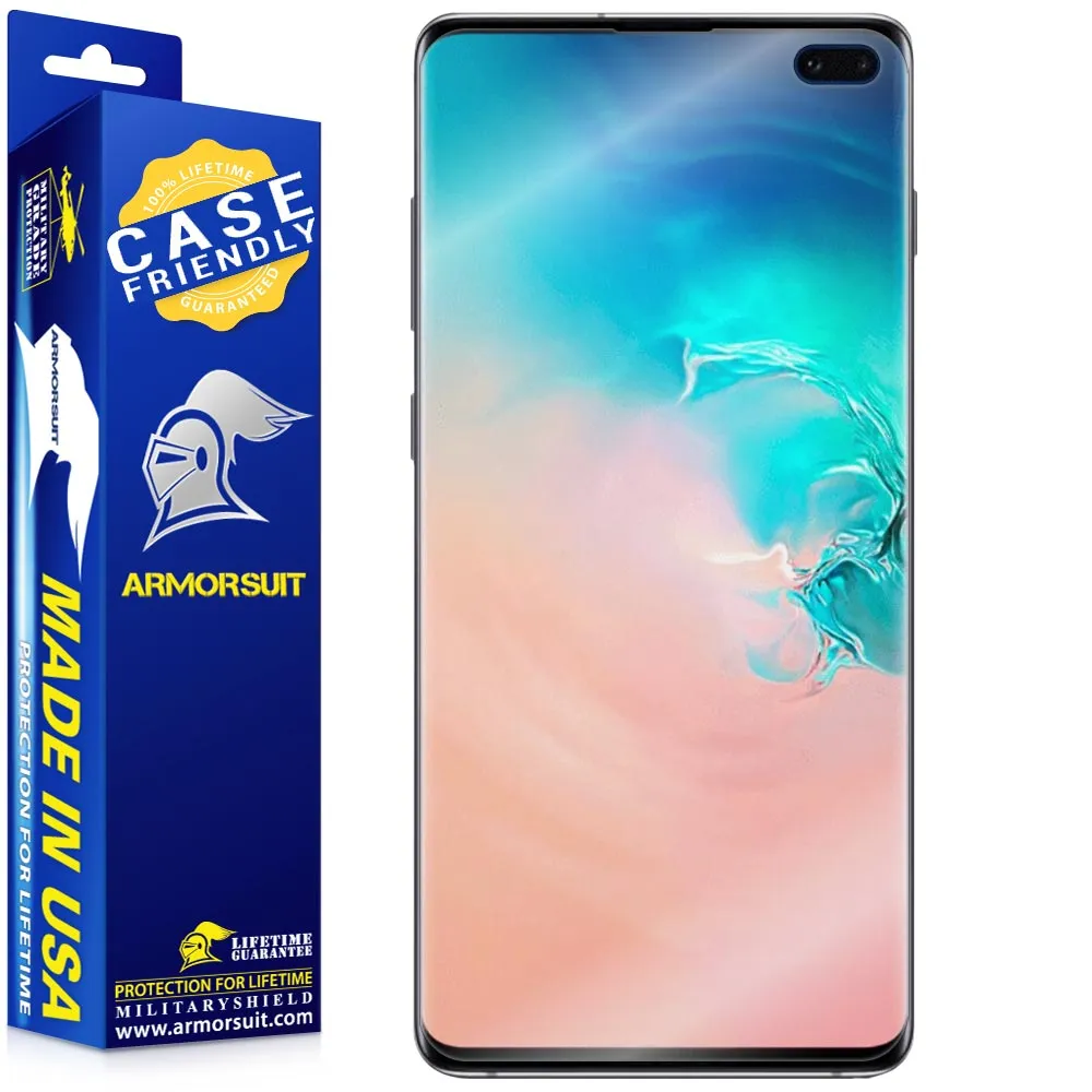 [2-Pack] Samsung Galaxy S10 Plus Case-Friendly Screen Protector