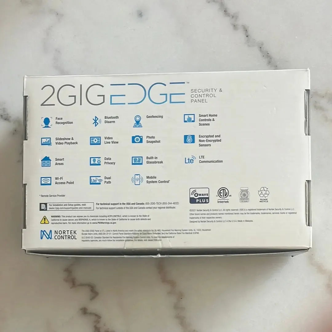 2GIG EDGE Security & Control Panel Verizon Alarm.com