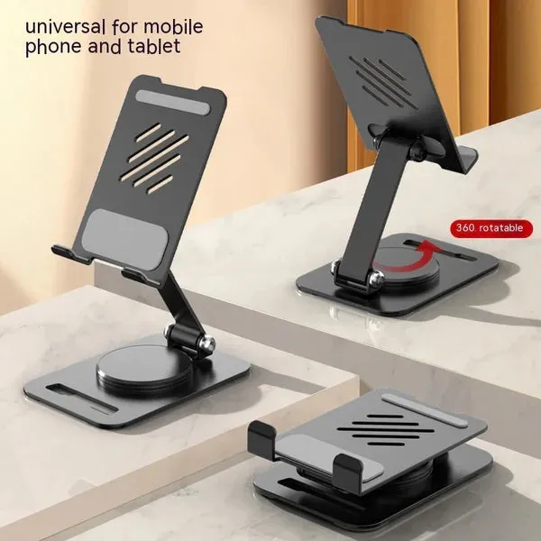 360-degree Rotate Metal Desk Mobile Phone & Tablet Holder Stand (random Color)