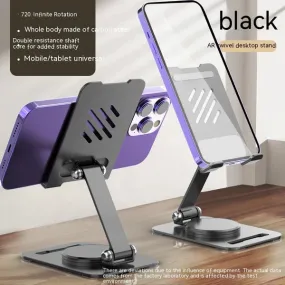 360-degree Rotate Metal Desk Mobile Phone & Tablet Holder Stand (random Color)