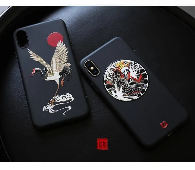 3D Giant Japanese Art iPhone Cases