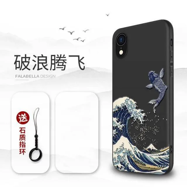 3D Giant Japanese Art iPhone Cases