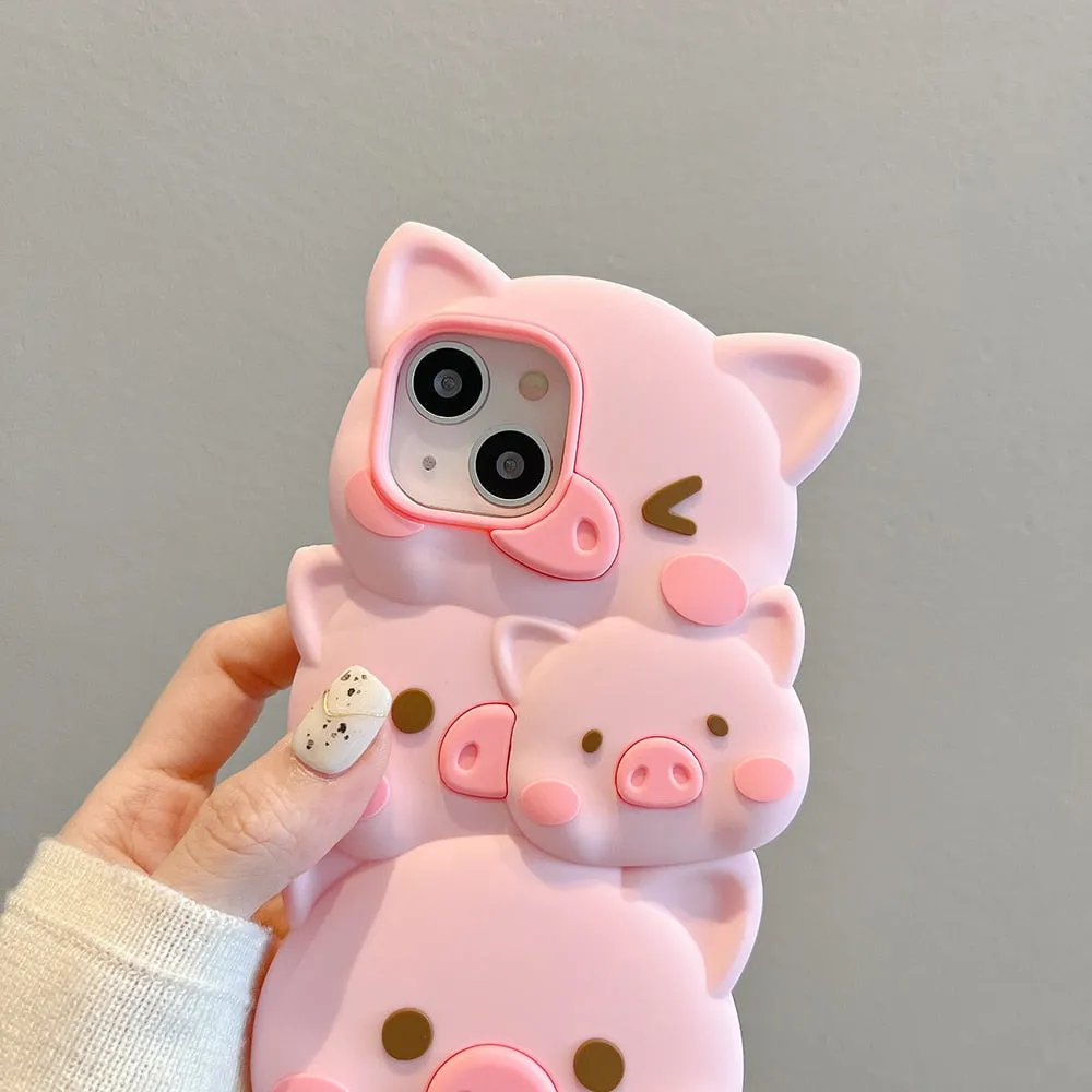 3D Piggy iPhone Case