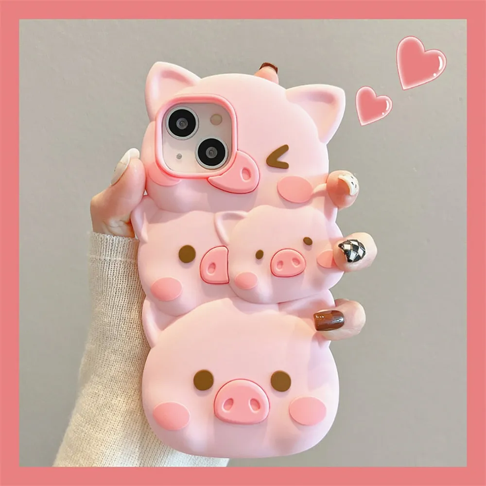 3D Piggy iPhone Case