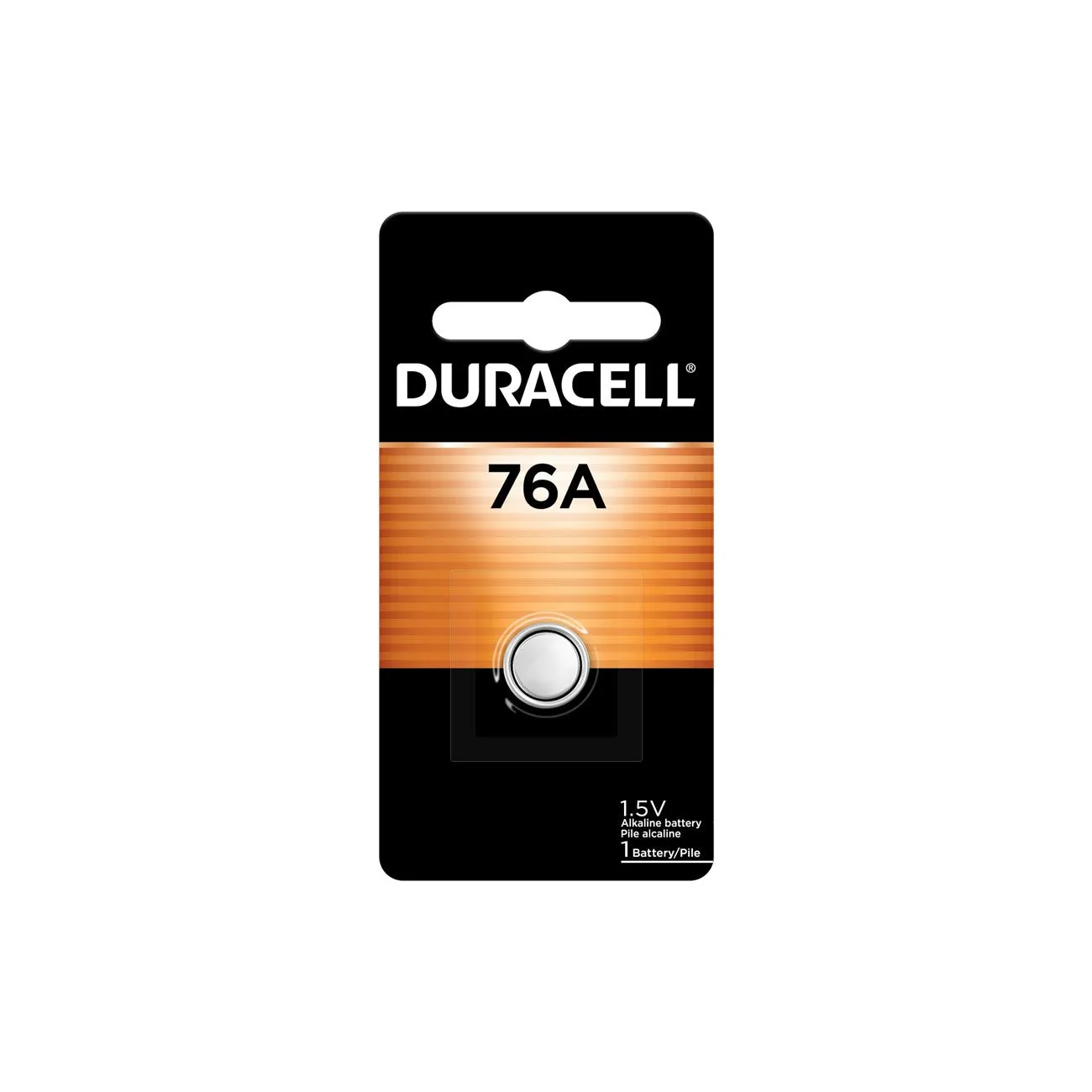 76A Duracell, Specialty Alkaline Battery, 76A/LR44, 1.5 V, 1PK