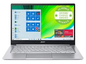 Acer Swift 3 Thin & Light Laptop, 14" Full HD IPS, AMD Ryzen 7 4700U Octa-Core with Radeon Graphics, 8GB LPDDR4, 512GB NVMe SSD, Wi-Fi 6, Backlit KB, Fingerprint Reader, Alexa Built-in, SF314-42-R9YN