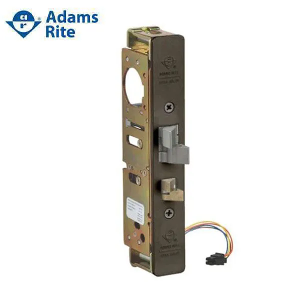 Adams Rite - 4300 - Steel Hawk E-Latch - Electrified Deadlatch - 1-1/2" Backset - Surface Mount - Std Jamb - Dark Bronze - 24VDC