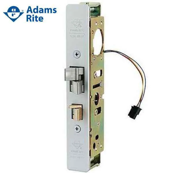 Adams Rite - Steel Hawk 4300 E-Latch - Electrified Deadlatch - 1-1/8" Backset - Surface Mount - Std Jamb - Aluminum - 12 / 16 / 24 VDC