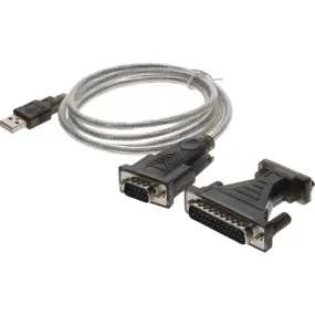 AddOn 5ft USB 2.0 (A) Male to DB-25 Male Adapter Cable