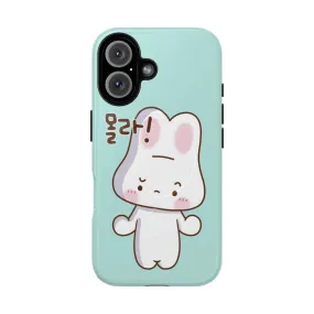 Adorable Kawaii Bunny Saying "몰라!" - Magnetic Tough Phone Case