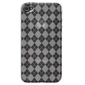 Amzer Luxe Argyle High Gloss TPU Soft Gel Skin iPhone Case - Clear