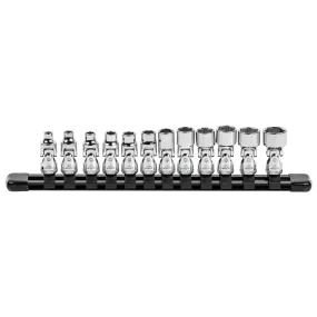 ARES 39009 - 12pc 1/4-inch Drive Metric Flex Socket Set