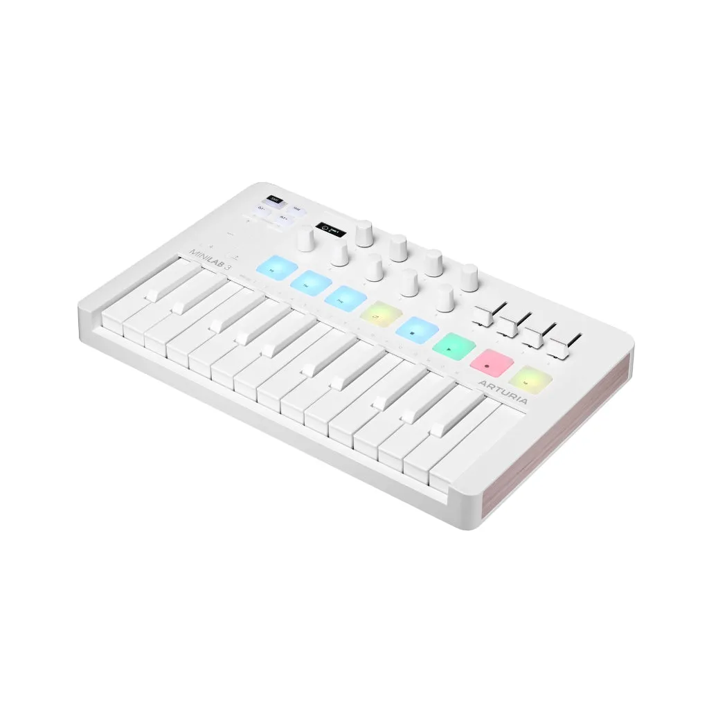 Arturia MiniLab 3 25-Key MIDI Controller - Limited Edition Alpine White