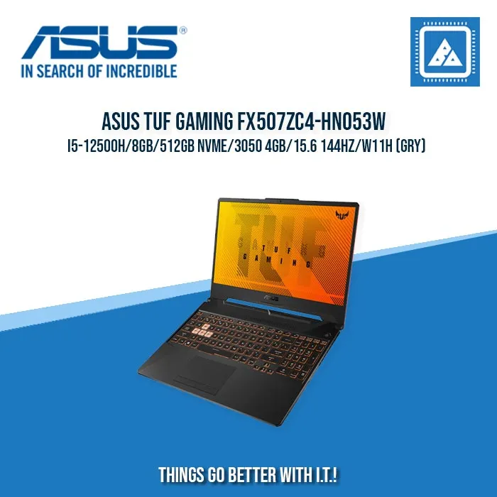 ASUS TUF GAMING FX507ZC4-HN053W I5-12500H/8GB/512GB NVME/3050 4GB | BEST FOR GAMING AND AUTOCAD LAPTOP