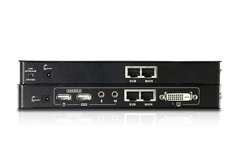 ATEN USB DVI Single Link Console Extender with Audio/Serial Support up to 60M  -  TAA Compliant / Audio Cat 5 KVM Extender