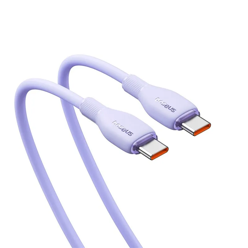 Baseus Pudding Series Fast Charging Cable Type-C to Type-C,100 Watts, 1.2M, Nebula Purple