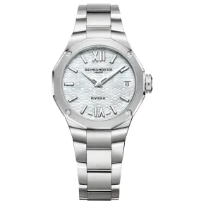 Baume & Mercier Riviera Quartz Ladies Silver Watch 10729