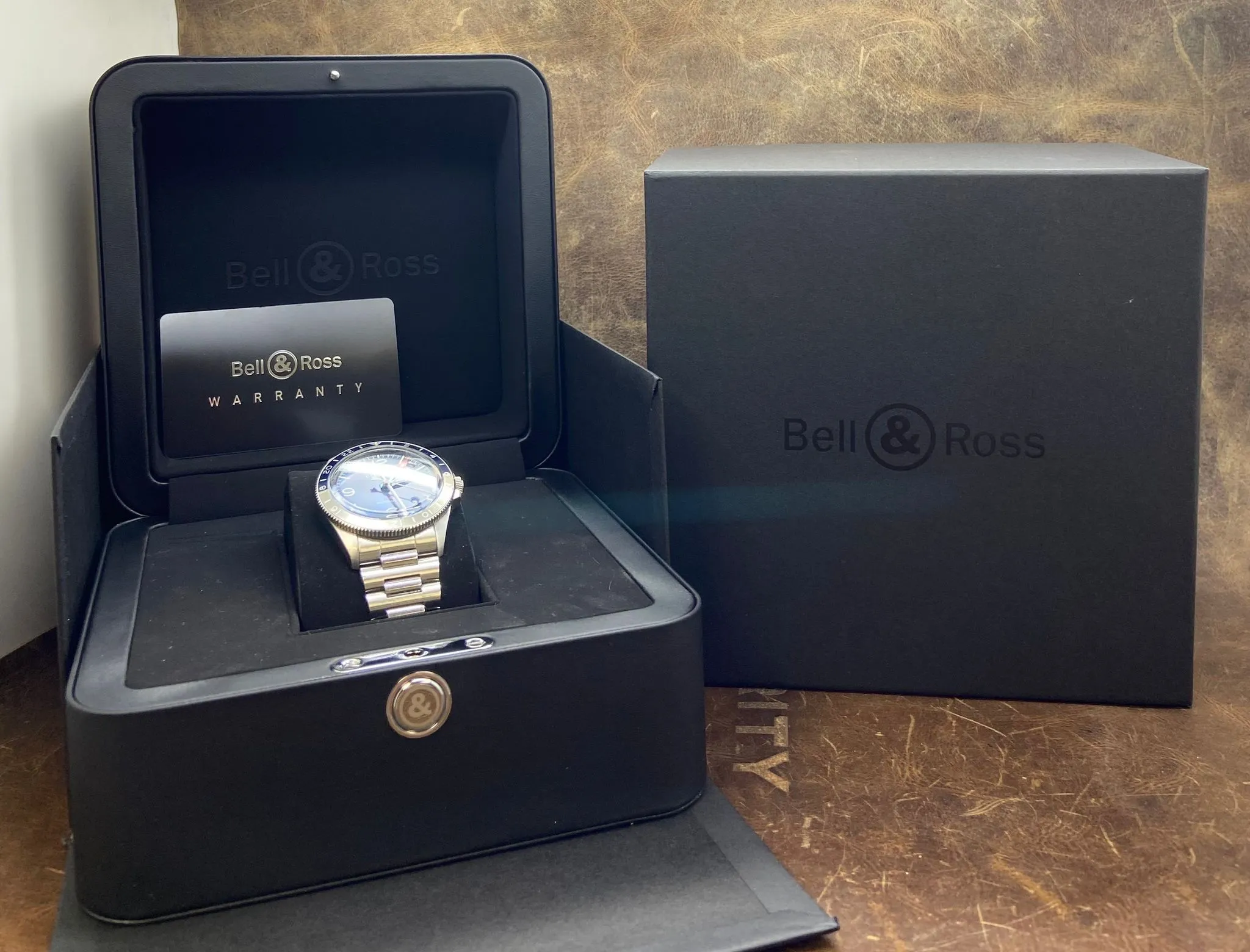 Bell & Ross GMT 41mm BR V2-93 Blue Dial Automatic Men's Watch