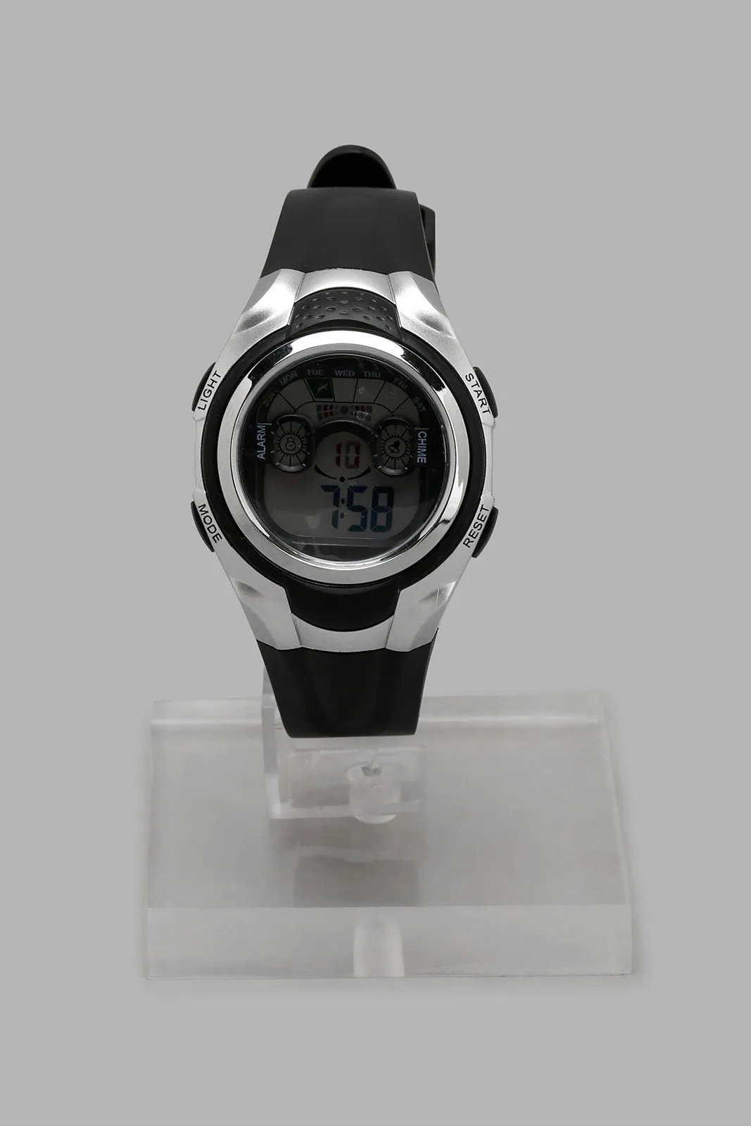 Black Digital Multifunctional Sports Watch