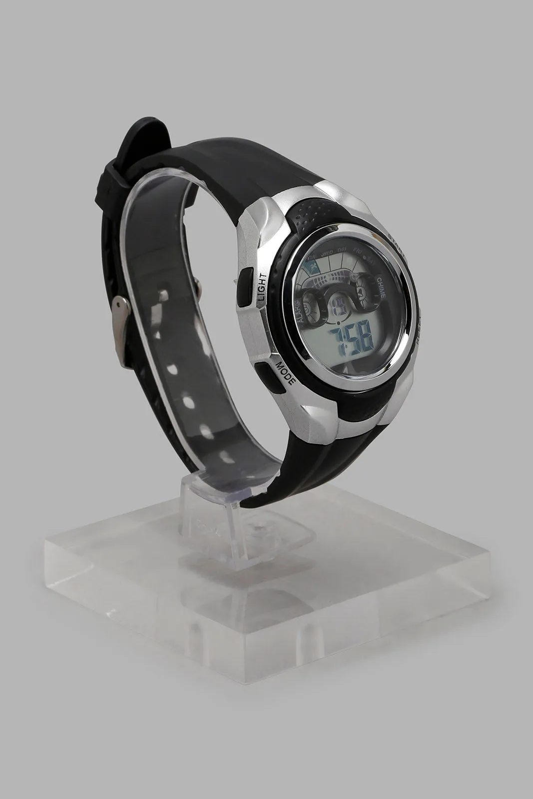 Black Digital Multifunctional Sports Watch