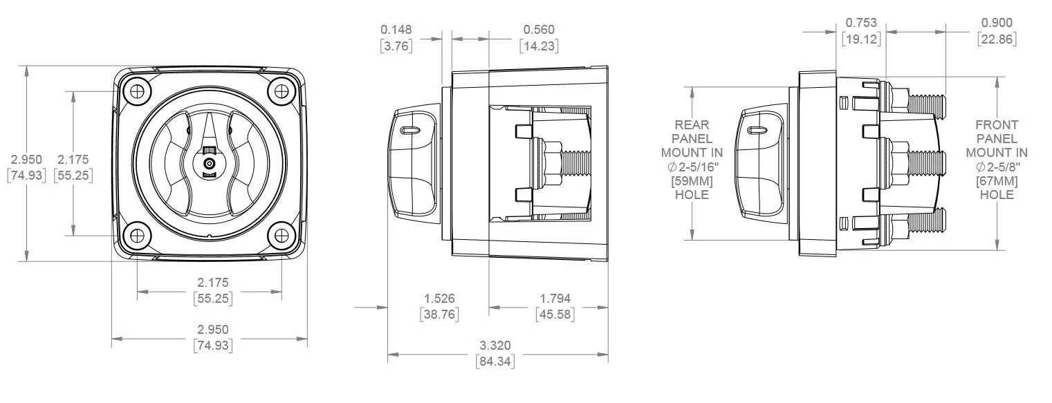 Blue Sea M-Series Battery Switch On/Off/ Dual Circuit