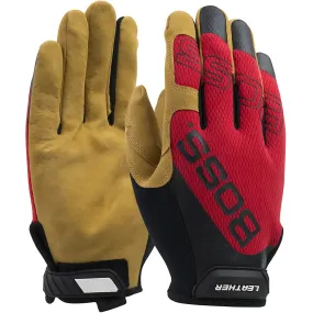 Boss 120-ML1350T/M Premium Pigskin Leather Palm with Mesh Fabric Back