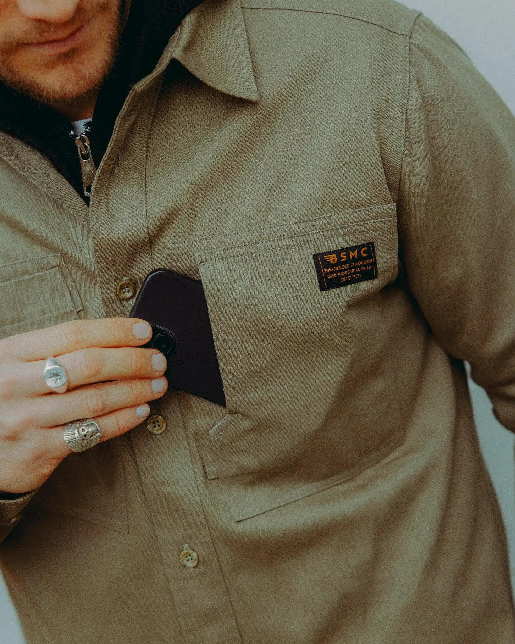 BSMC Twill Utility Shirt - Light Khaki