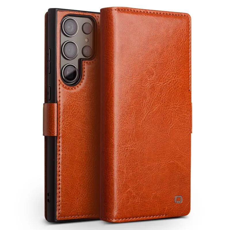 Business Style Leather Phone Case with Card Slots For Samsung S23 S22