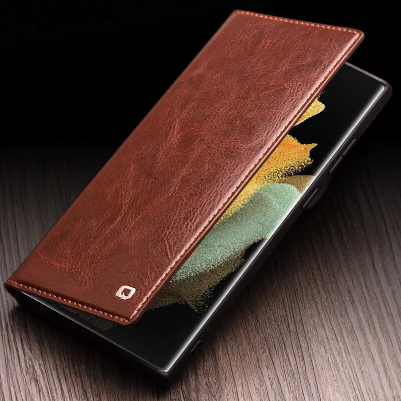 Business Style Leather Phone Case with Card Slots For Samsung S23 S22