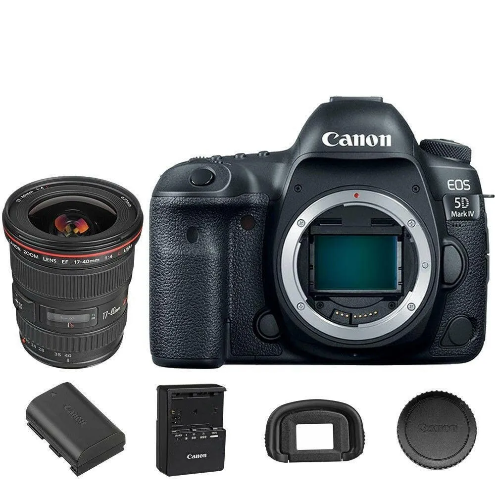 Canon 5D Mark IV EOS DSLR Camera with 17-40mm f/4L EF USM Lens