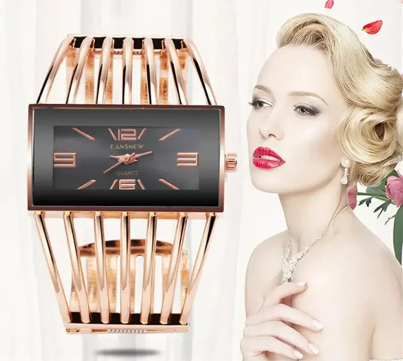 Cansnow Luxury Watch & Bangle for Girls and Ladies ***BUY 1 GET 1 FREE***