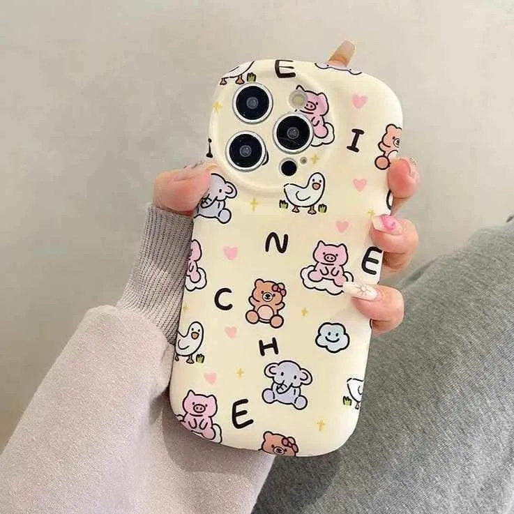 Cartoon Mini Animals Cute Phone Case For iPhone 11, 12, 13, 14, or 15 Pro Max