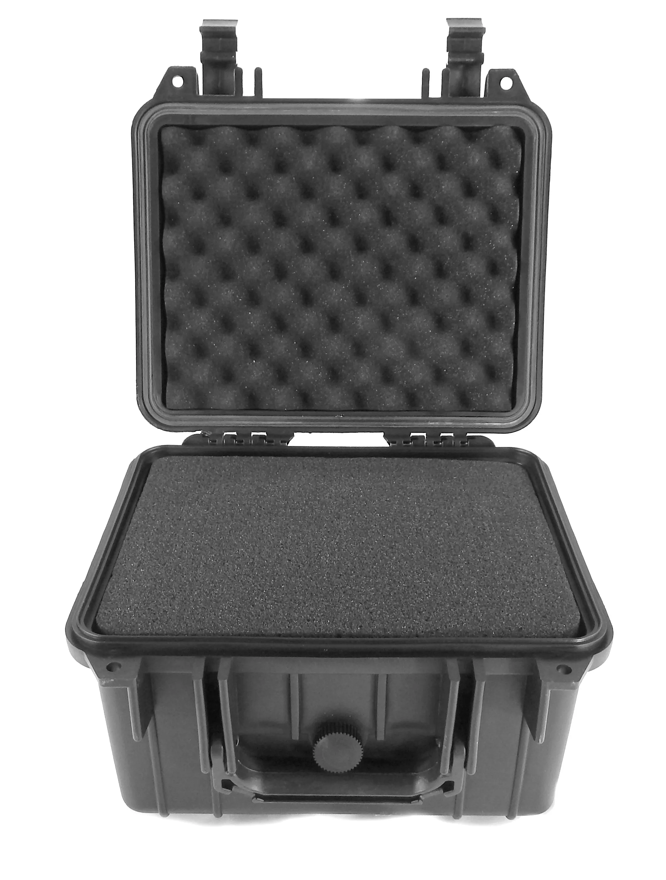 CASEMATIX 10" Waterproof Hard Travel Case with Padlock Rings and Customizable Foam - Fits Accessories up to 8.5" x 6" x 3.25"