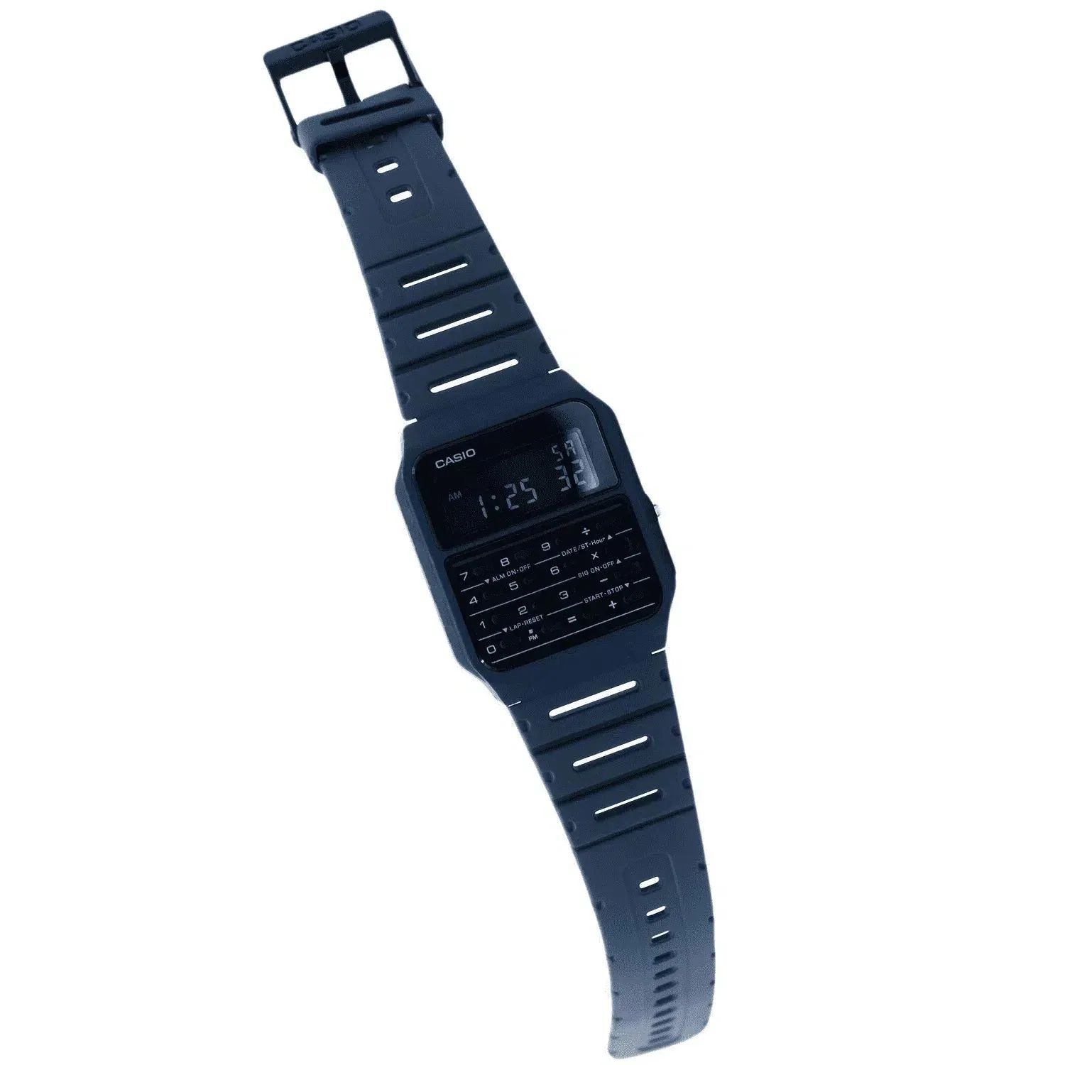 Casio CA-53WF-2B Navy Blue Calculator Resin Watch for Men and Women