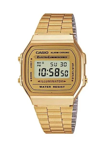 CASIO DIGITAL GOLD WATCH GOLD BRACELET A168WG-9W