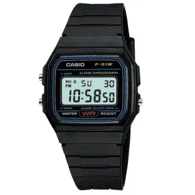 Casio  F-91W-1D Black Resin Strap Watch for Men and Women