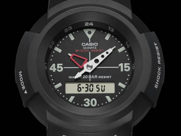 CASIO G-SHOCK Black Quartz Unisex Analog-Digital Watch AW-500E-1EDR