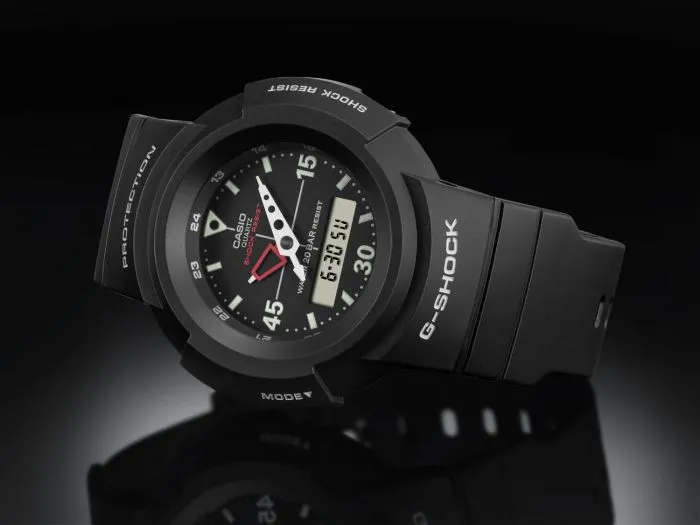 CASIO G-SHOCK Black Quartz Unisex Analog-Digital Watch AW-500E-1EDR