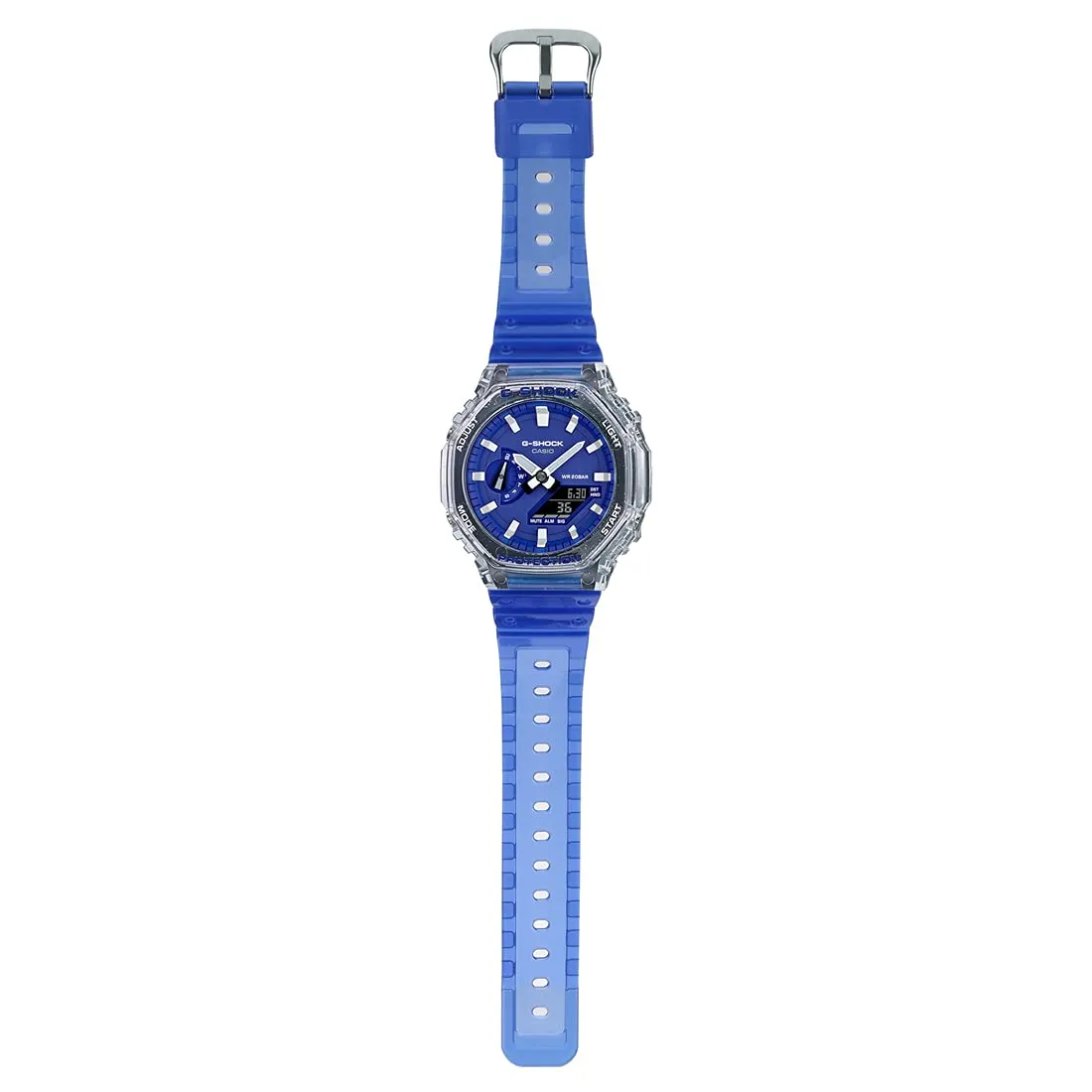 CASIO GA-2100 Series Analog-Digital Blue Watch #GA-2100HC-2ADR