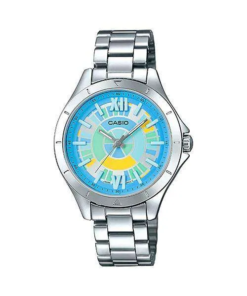 Casio LTP-E129D-2A Silver Stainless Steel Strap Watch for Women