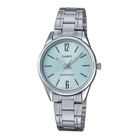 Casio LTP-V005D-2B Silver Stainless Steel Strap Watch for Women