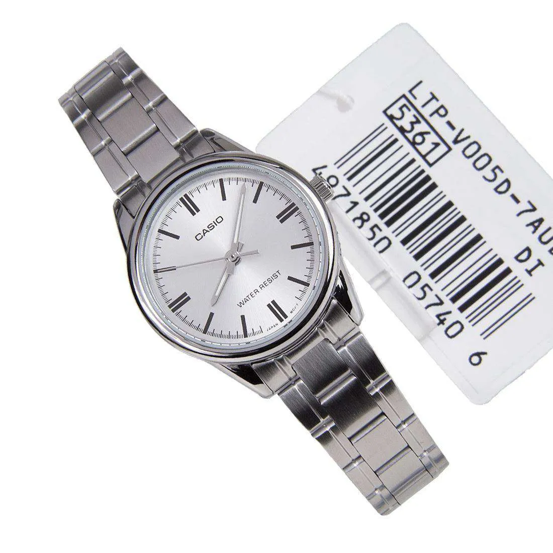 Casio LTP-V005D-7A Silver Stainless Steel Strap Watch for Women