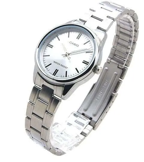 Casio LTP-V005D-7A Silver Stainless Steel Strap Watch for Women