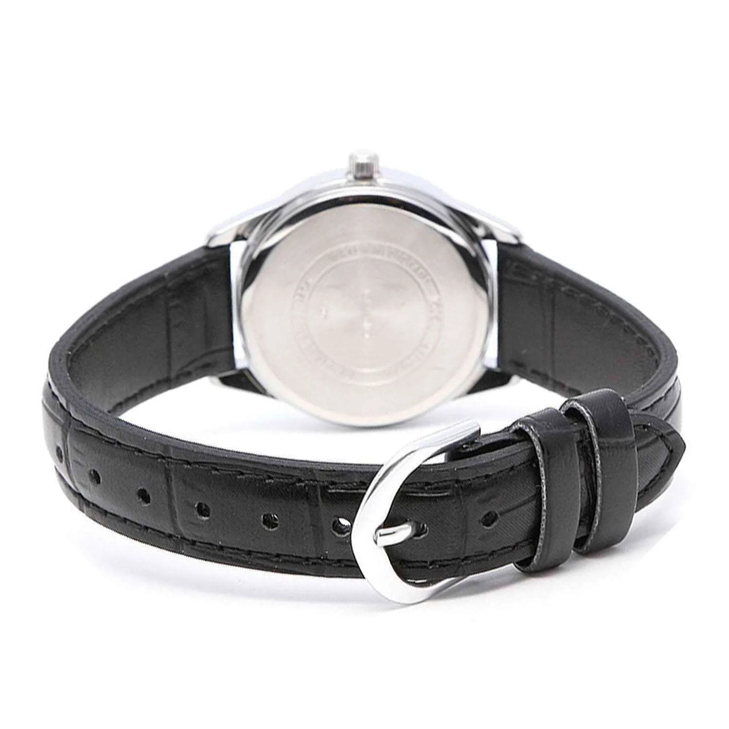 Casio LTP-V005L-7B Black Leather Strap Watch for Women