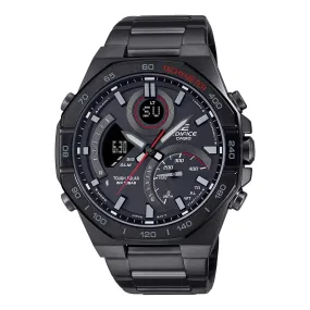 Casio Men's Watch - Edifice Ana-Digi Dial Black Steel Bracelet Bluetooth | ECB950DC-1A