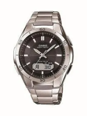 Casio Mens Wave Ceptor Analog-digital Stainless Steel Bracelet Watch