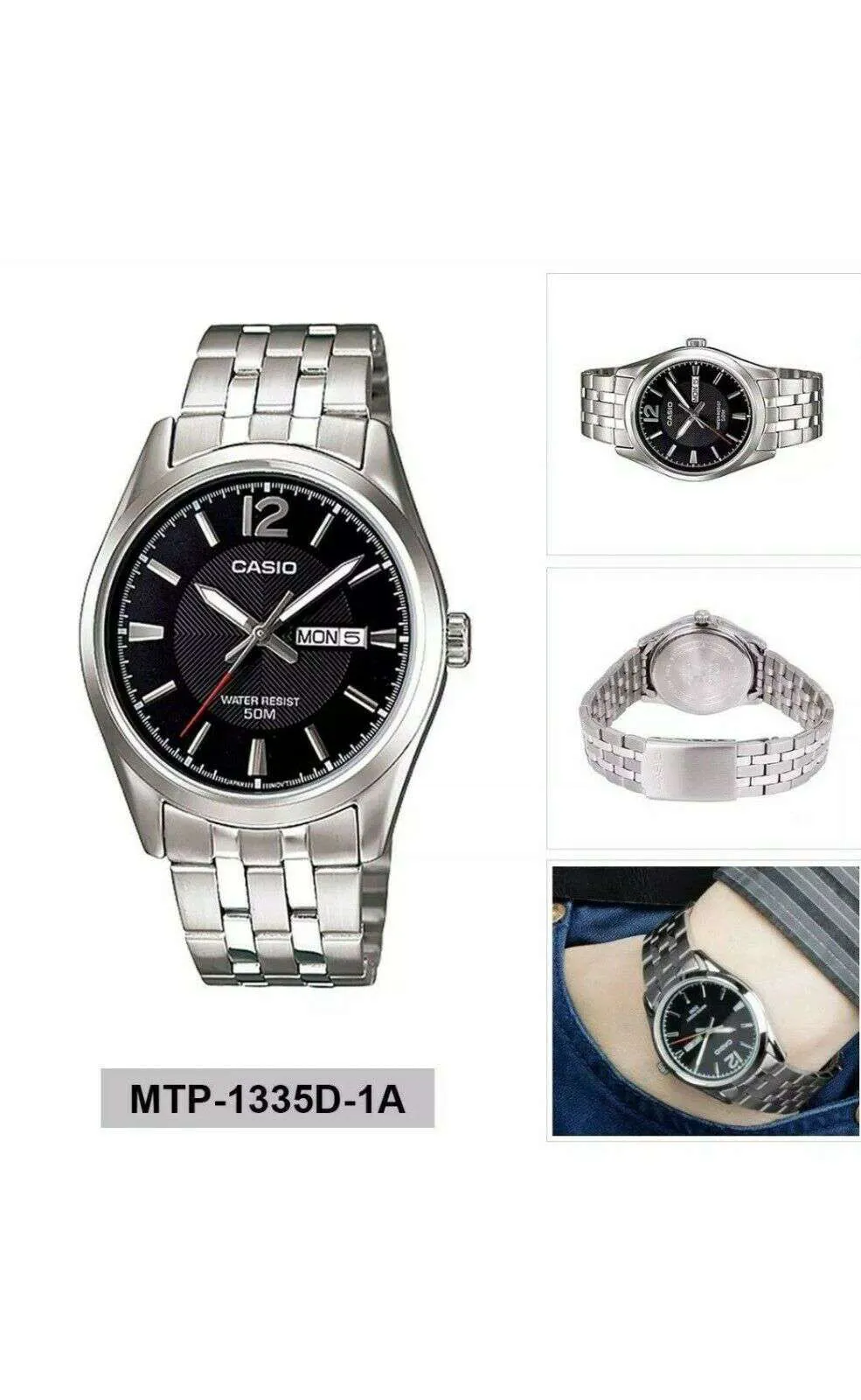 Casio MTP-1335D-1AVDF Silver Stainless Watch for Men